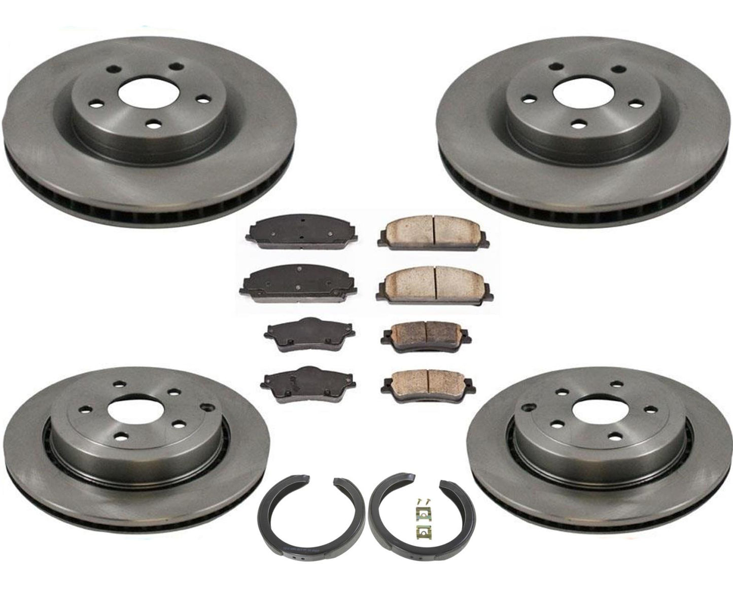 08-09 Pontiac G8 3.6L V6 Front & Rear Disc Brake Rotors & Brake Ceramic Pads 7pc