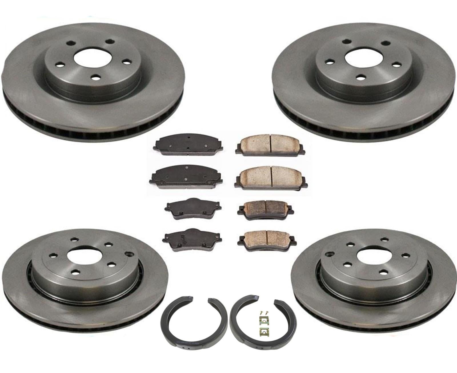 08-09 Pontiac G8 3.6L V6 Front & Rear Disc Brake Rotors & Brake Ceramic Pads 7pc