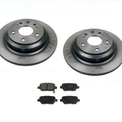 Rear Brake Rotors & Ceramic Pads 3pc For Acura RL 3.5L 3.7L 2005 2010 2011 2012