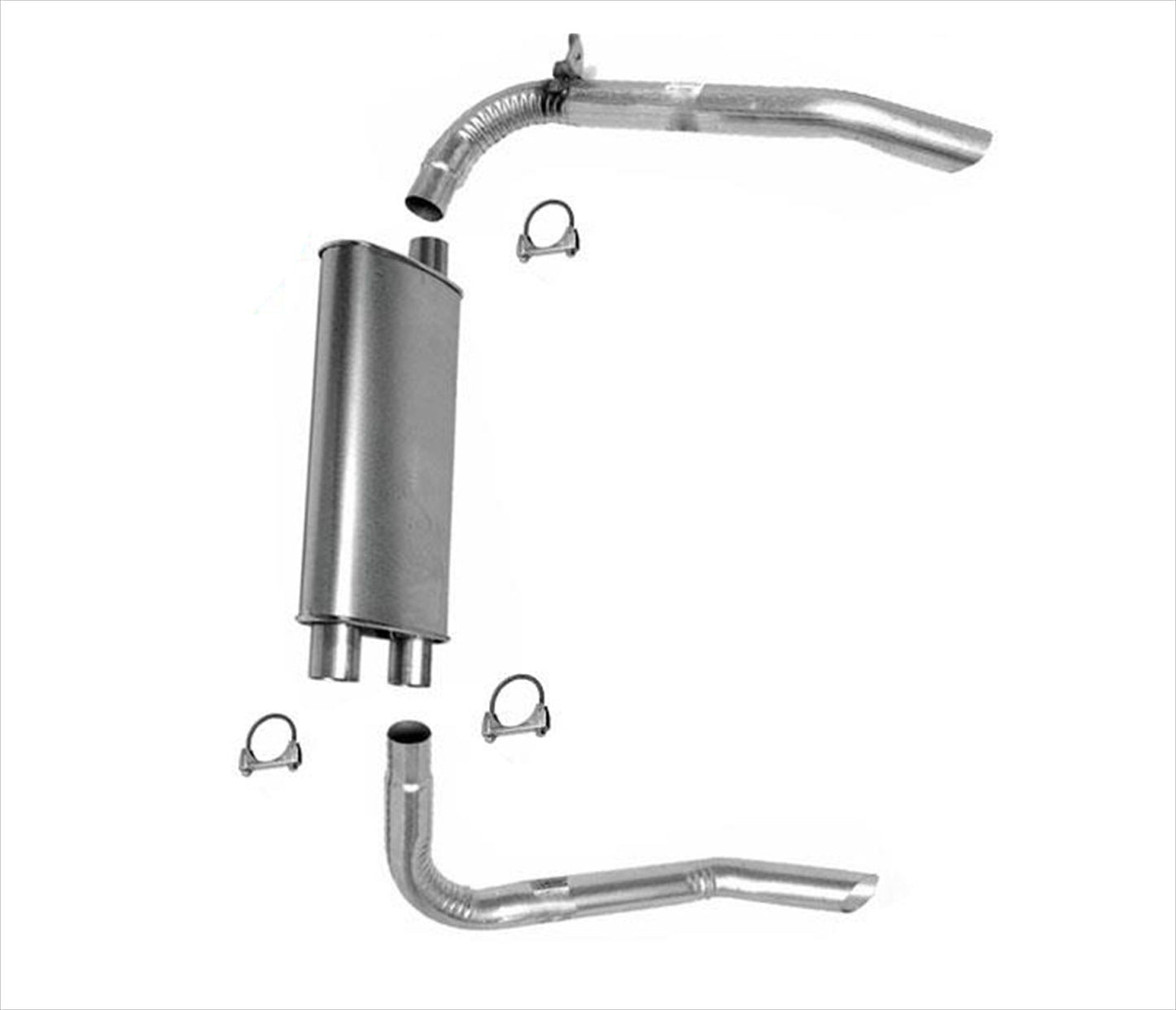 Para GM Firebird Camaro 2.8L 3.1L Silenciador trasero doble con tubos de escape Hecho en EE. UU.