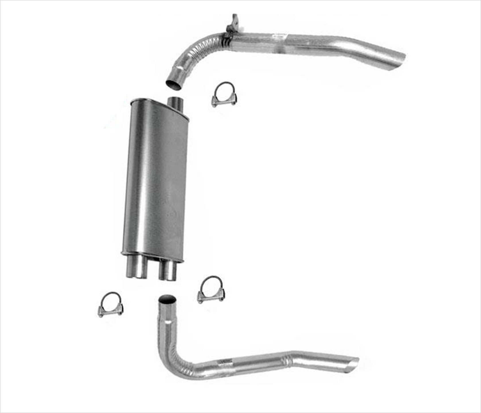 Para GM Firebird Camaro 2.8L 3.1L Silenciador trasero doble con tubos de escape Hecho en EE. UU.