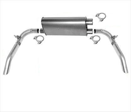 Rear Dual Outlet Muffler & Tail Pipes For Chevrolet Camaro 1984 1995 1996 1997