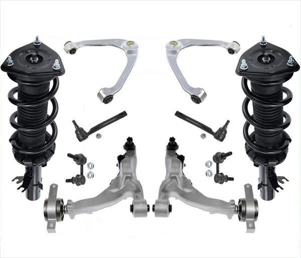 Front Struts & Upper & Lower Control Arms 10pc for 07-08 Infiniti G35X 4Door AWD