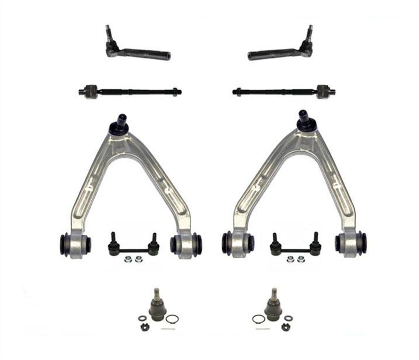Para 06 Hummer H3 solo con varillas de amarre de 14 mm, brazos superiores, juntas esféricas bajas, barra estabilizadora, 10 piezas