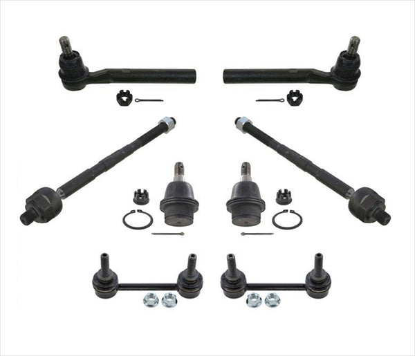 For 2006 Hummer H3 W/ 14MM Tie Rods Ball Joints Tie Rods Sway Bar Links 8pc