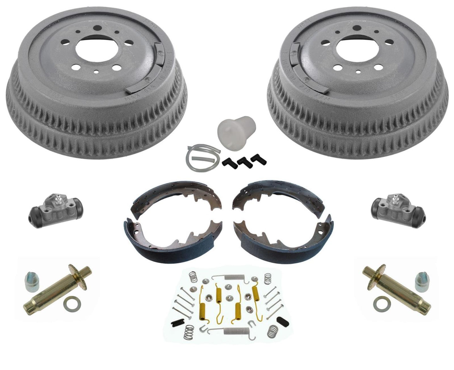 Se adapta a Jeep Wrangler 87-89 con zapatas de tambor de freno de tamaño estándar de 10 x 1 3/4 ", 9 piezas
