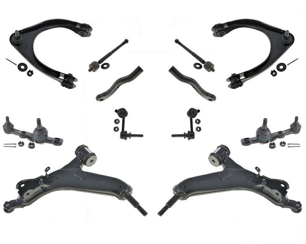 Lower & Upper Control Arms Tie Rods Ball Joints For GS350 GS430 Rear Wheel Drive