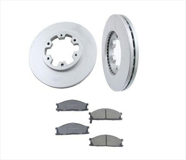 Fits For 86-95 Nissan Pathfinder 4 Wheel Drive Front Brake Rotors & Ceramic Pads