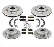 Rotores de freno de disco y pastillas de freno de cerámica, zapatas de estacionamiento para Nissan Quest 8 piezas 11-17