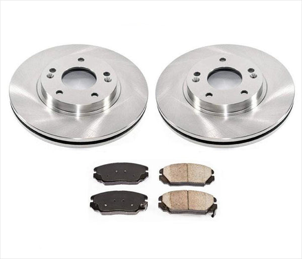 Front Brake Rotors Ceramic Brake Pads for Hyundai Sonata 3.3L V6 06-10