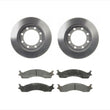 Fits 95-96 Ford F250 3800Lb 4 Wheel Drive Front Rotors & Ceramic Brake Pads