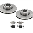 Front Brake Rotors & Ceramic Pads for 95-2001 BMW 740i 740iL