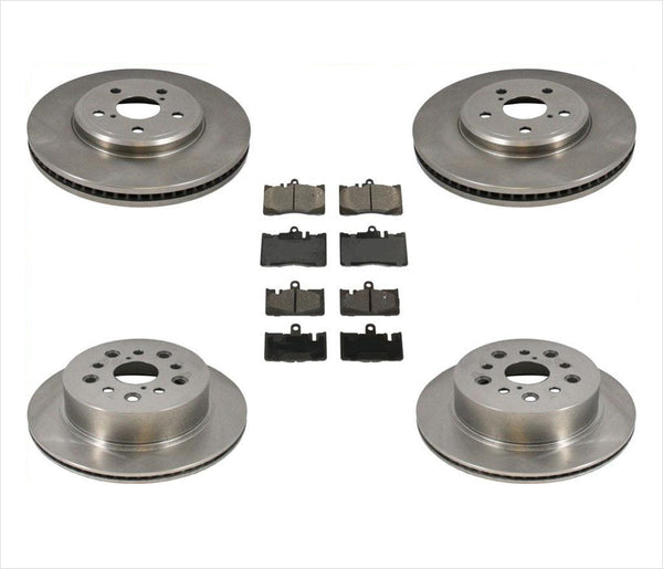 Front and Rear Disc Brake Rotors & Ceramic Brake Pads for Lexus LS430