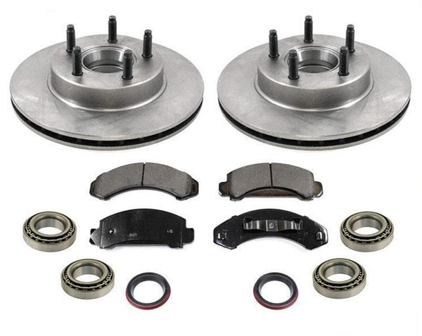 Front Rotors Brake Pads Bearings Seals for Ford Ranger 4 Wheel Drive 83-88