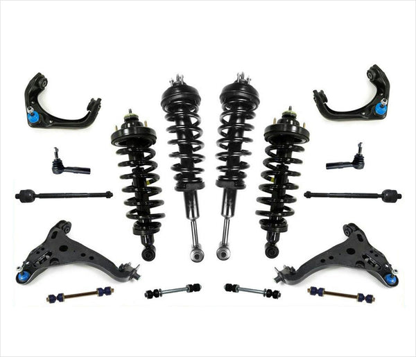 Se adapta a Ford Explorer 06-10, puntales delanteros y traseros, brazos de control, rótulas, varillas de amarre