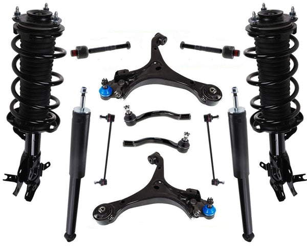 Front Complete Struts Control Arms 10 Pcs Kit Fits Honda Civic 2012-2015 Coupe