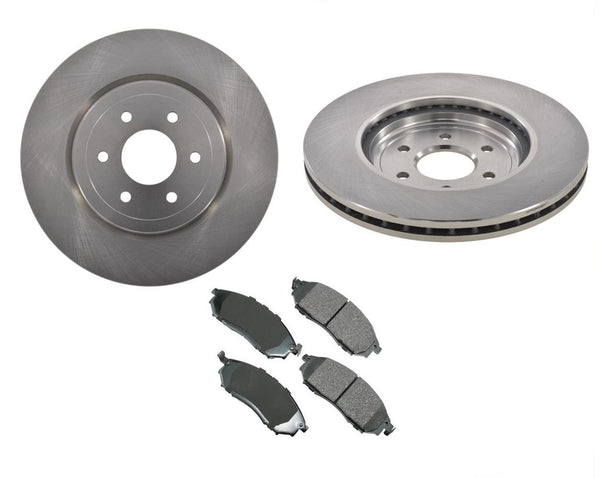 Front Brake Rotors & Ceramic Pads Fits For 2008-2012 Nissan Pathfinder 5.6L