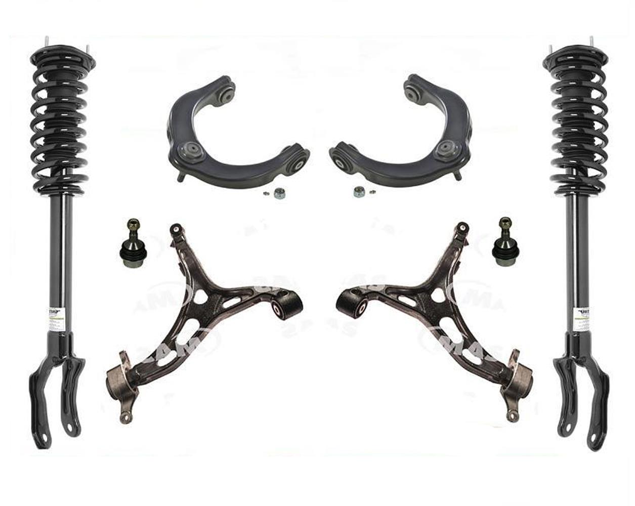 Front Complete Struts Lower & Upper Control Arms W BJ For 11-15 Dodge Durango