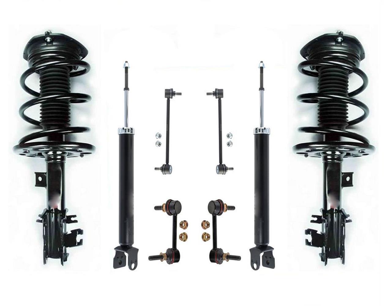 Kit de 8 amortiguadores traseros y eslabones de resorte delantero para Maxima S SV Sedan 09-13