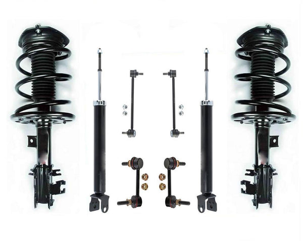 Front Coil Spring Strut Rear Shocks & Links 8Pcs Kit For 09-13 Maxima S SV Sedan