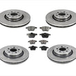 For 03-10 Volvo XC90 With 317MM 12.4 Inch Brake Rotors Pads Ck Rotor Size 6pc