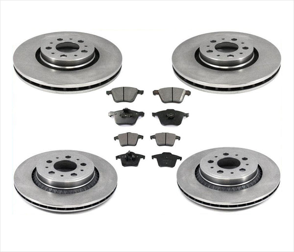 For 03-10 Volvo XC90 With 317MM 12.4 Inch Brake Rotors Pads Ck Rotor Size 6pc