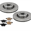 For 03-10 Volvo XC90 Only With 317MM 12.4 Inch Front Brake Rotors Ceramic Pads