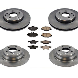 Front & Rear Rotors & Brake Pads Mercedes-Benz E320 Sedan Rear Wheel Drive 03-09