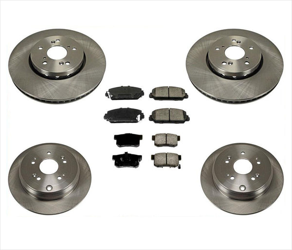 Front & Rear Disc Rotors & Brake Pads For Acura RDX 2013-2018