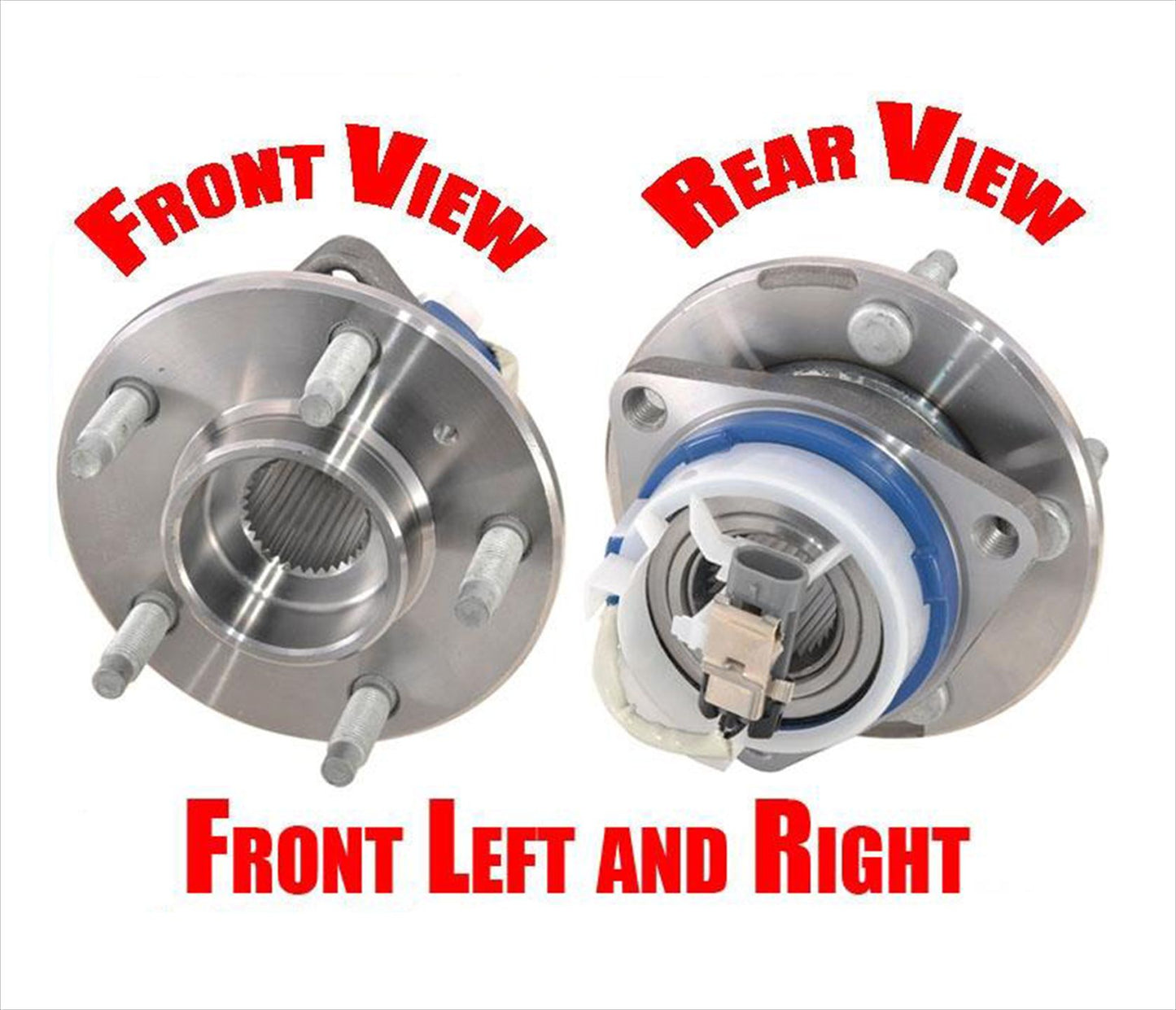 For 01-04 Buick Regal (2) Front Hub Bearing w/ 4 Wheel ABS