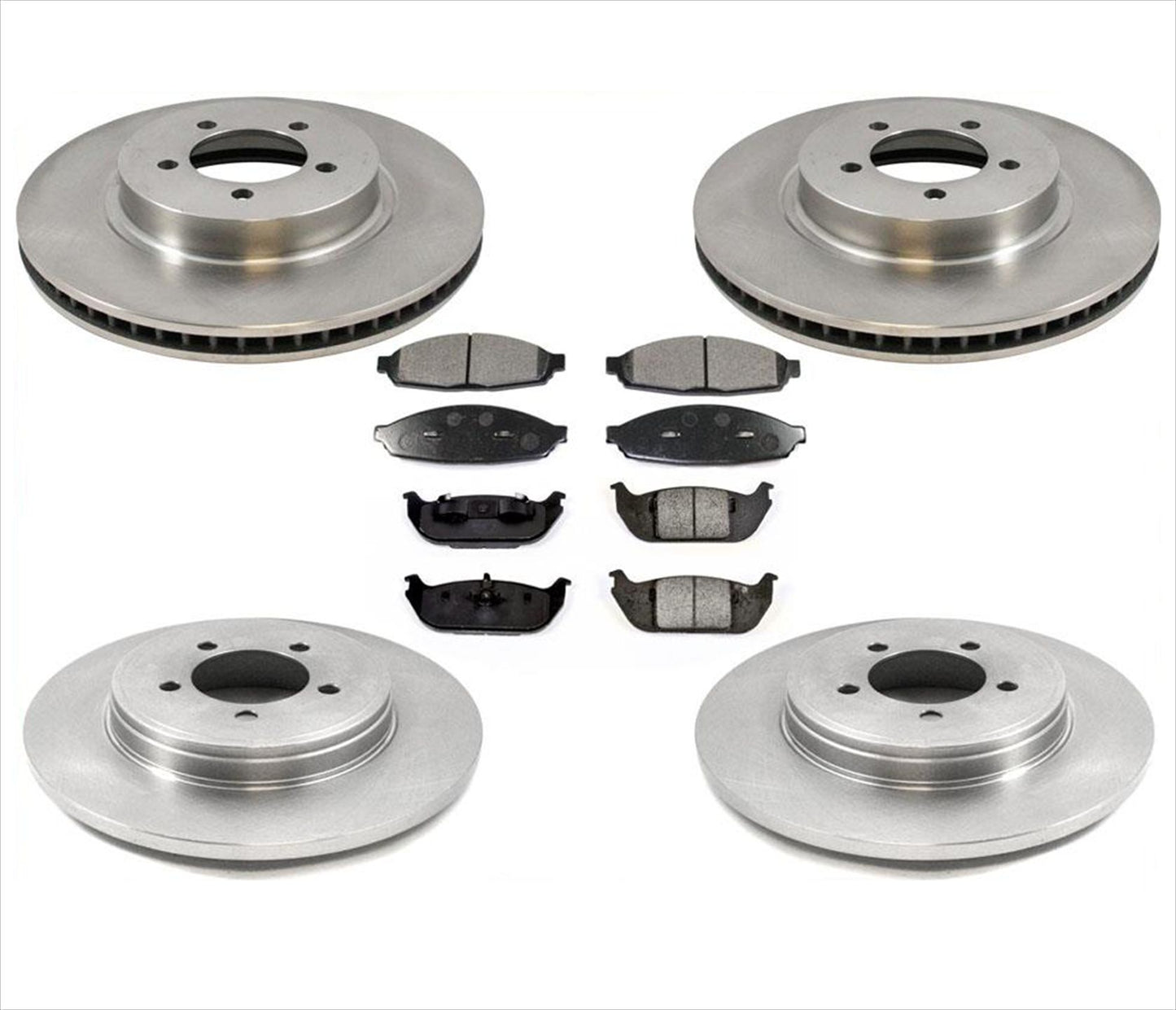 Fits For 2003-05 Lincoln Aviator Front & Rear Brake Rotors & Pads 6Pc