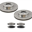 Fits For 2003-05 Lincoln Aviator (2) Front Brake Rotors & Metallic Pads