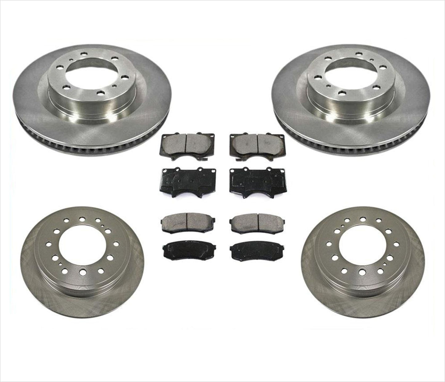 FRONT & REAR Brake Rotors & Ceramic Pads Fits 10-21 GX460 10-21 4 Runner