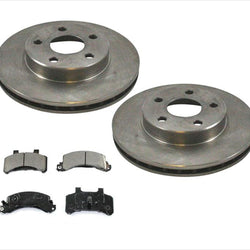 For 85-91 Cavalier 85-90 Grand Am Front Disc Brake Rotors & Ceramic Pads 3pc Kit