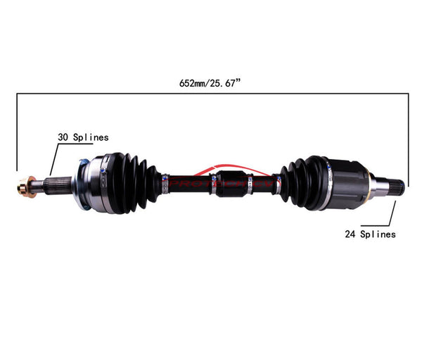 Drivers Side CV Axle Shaft Assembly Manual Transmission 11-15 for Scion TC 2.5L