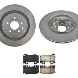 For 09-19 Nissan 370Z With Nismo 350MM 4 Piston Caliber Brake REAR Rotors Pads