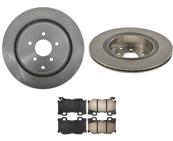 For 09-13 Infiniti FX50 With Nismo 350MM 4 Piston Caliber Brake REAR Rotors Pads