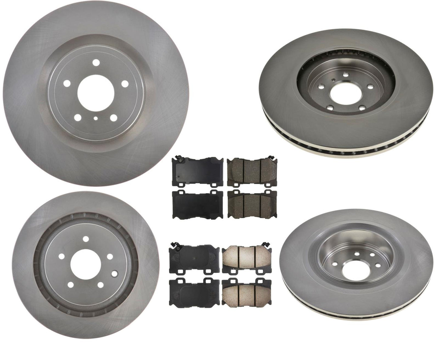 Front & Rear Rotors & Brake Pads For 370Z 2009-2019 W/ Nismo 4 Piston Caliber