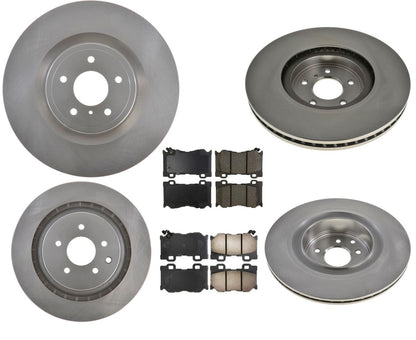 Front & Rear Rotors & Brake Pads For 370Z 2009-2019 W/ Nismo 4 Piston Caliber