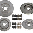 For 09-13 Infiniti FX50 With Nismo 355MM 4 Piston Caliber Brake F R Rotors Pads