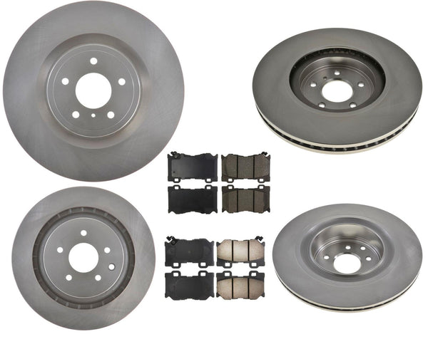 For 09-13 Infiniti FX50 With Nismo 355MM 4 Piston Caliber Brake F R Rotors Pads