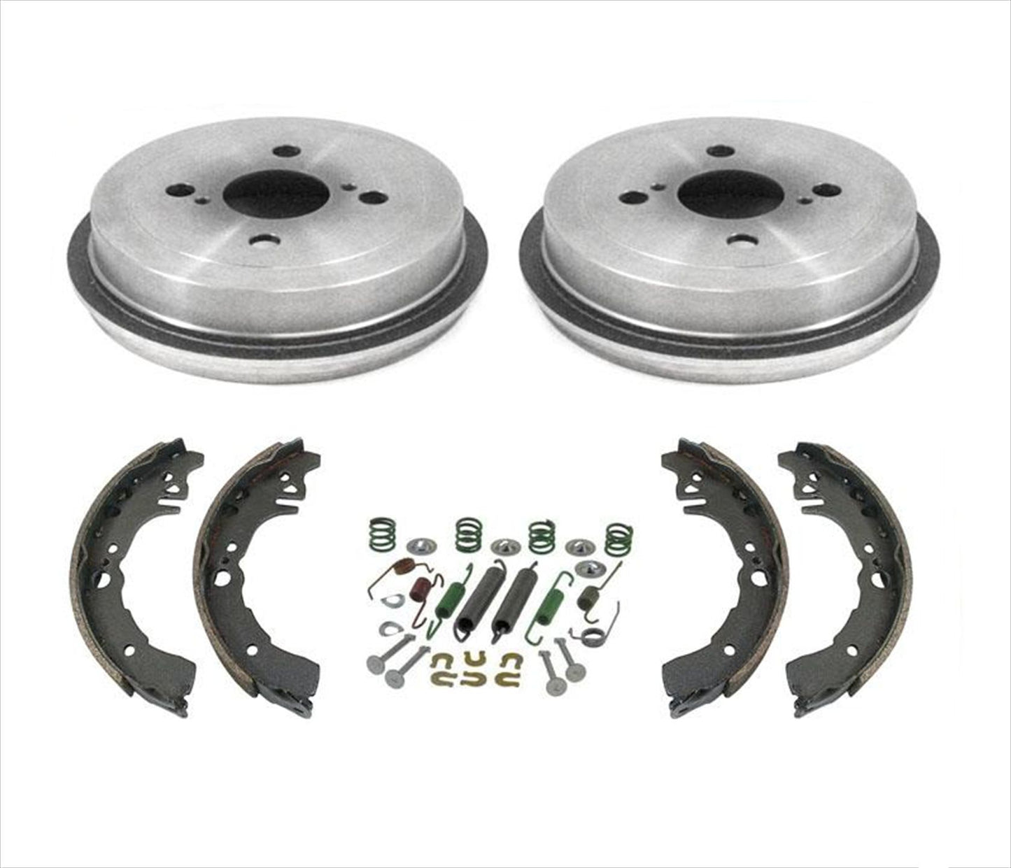 Rear Brake Drums & Shoes & Brake Springs for 2000 2001 2003 04 2005 Toyota Echo