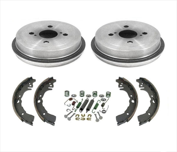Rear Brake Drums & Shoes & Brake Springs for 2000 2001 2003 04 2005 Toyota Echo