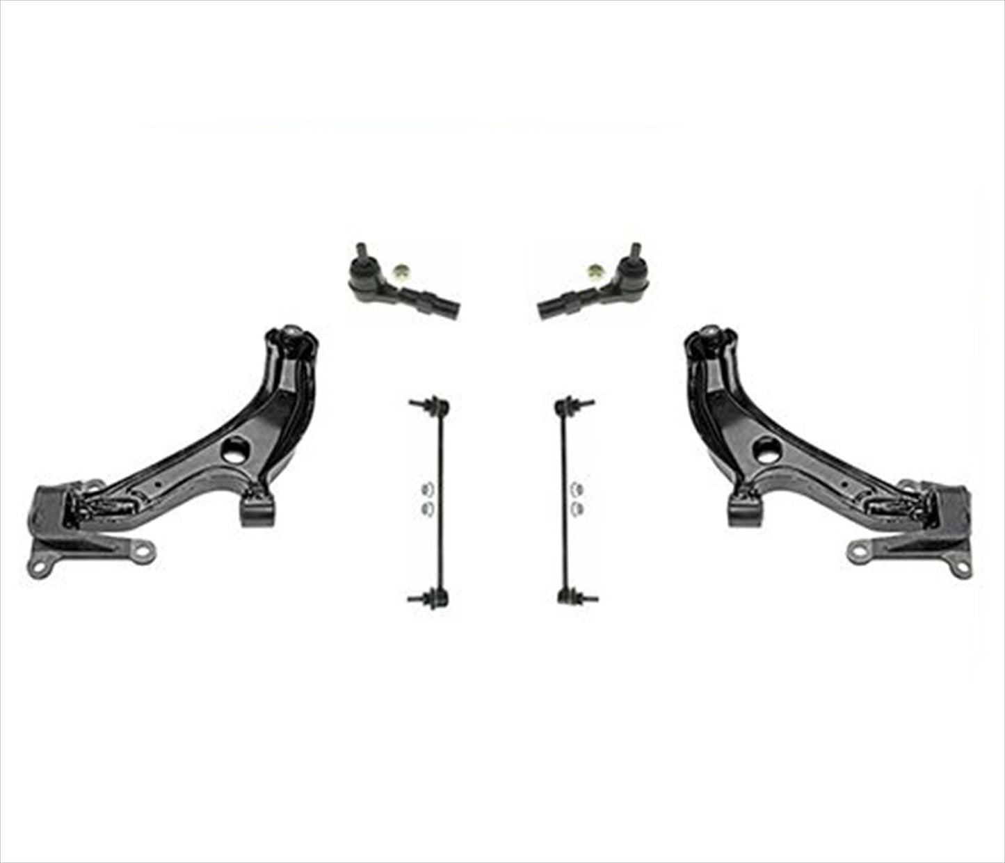 For Honda Fit 2007 2008 Front Lower Control Arms Outer Tie Rods Sway Bar Links