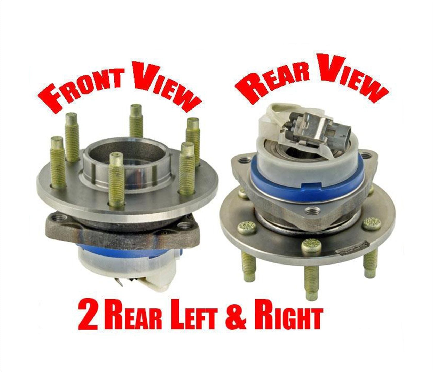1 Pair of 6 Stud Rear Wheel Hub Bearing Assembly for Cadillac 04-09 SRX (2)