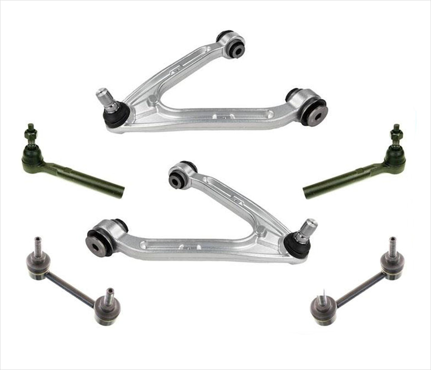 Front Upper Control Arm W/ Ball Joints Tie Rods & Sway Bar Links For H3 07-2010
