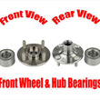 2 Front Wheel Hub & Bearings for Scion xB 04-06 for Toyota Echo 00-05