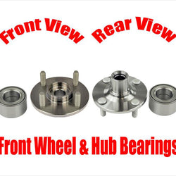 2 Front Wheel Hub & Bearings for Scion xB 04-06 for Toyota Echo 00-05