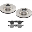 Fits For 12-15 BMW X1 2.0L (2) Front Disc Brake Rotors & Ceramic Pads