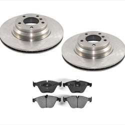 Fits For 12-15 BMW X1 2.0L (2) Front Disc Brake Rotors & Ceramic Pads